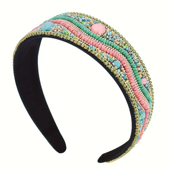 NEW Hand Beaded Headband - Picture 3 of 4